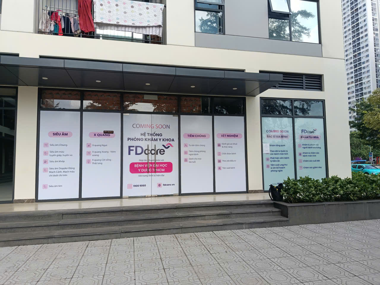 Thi công Decal kính FD Care Quận 9 - Vinhomes grandPark